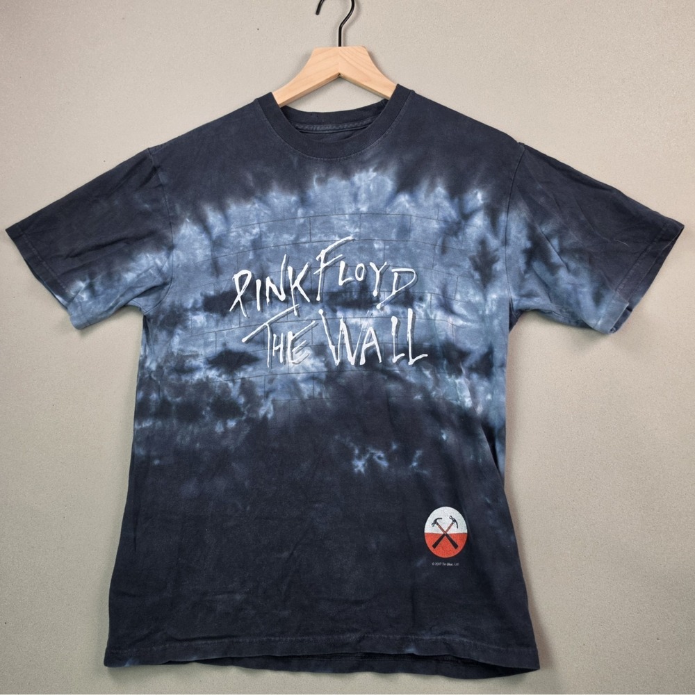 Pink Floyd The Wall Tie Dye T-Shirt Medium Hammers Logo Band Tee Classic Rock